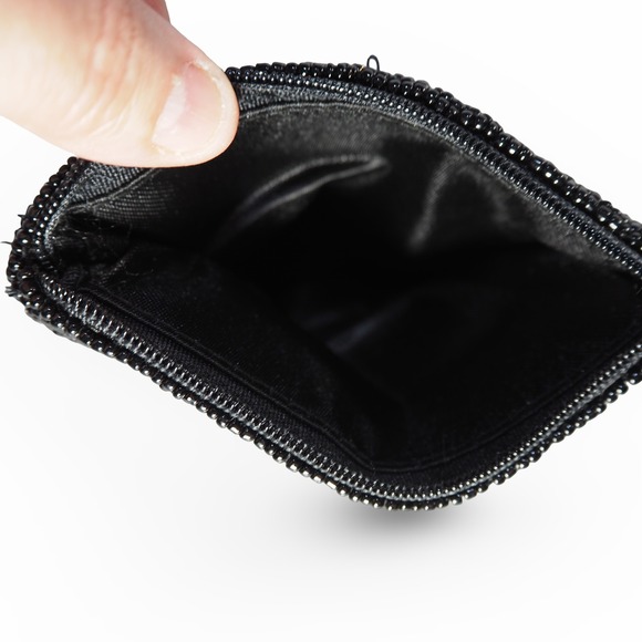 C. Marie Bunco Babe Coin Purse Women OS Black Beaded Dice Game Night Pouch - Picture 6 of 6